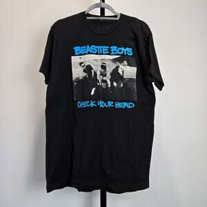 Vintage Beastie Boys T-Shirt Check Your Head Black Blue Tultex Band Tee Large